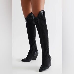 Fashion Nova Westend Faux Suede Cowboy Boots